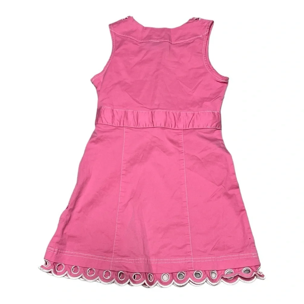 The Children’s Place Stretch Pink Scalloped Dress Size 8 - Picture 3 of 9